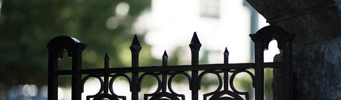 The gate at St. George's Senior School campus.